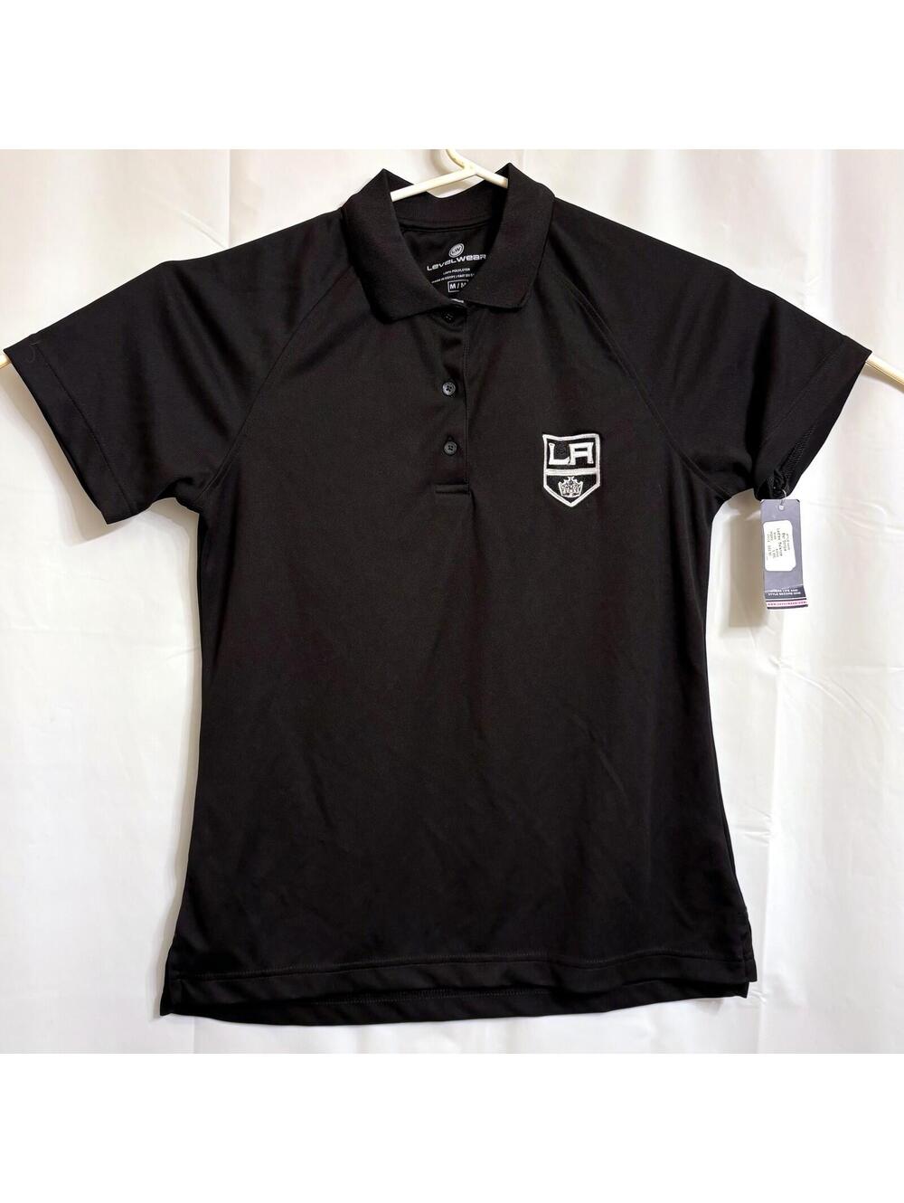 Levelwear Women's Black Los Angeles Kings Polo Shirt Size M Medium